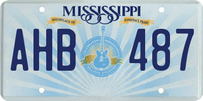 MS license plate AHB487