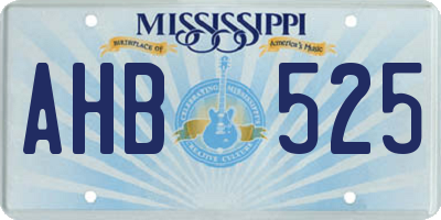 MS license plate AHB525