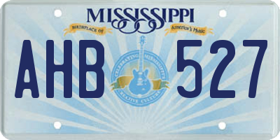MS license plate AHB527