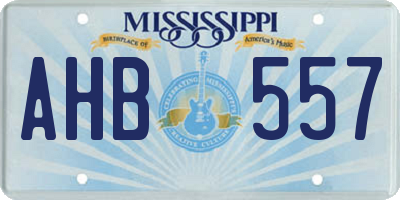 MS license plate AHB557