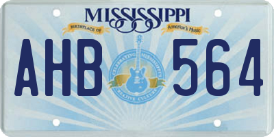 MS license plate AHB564