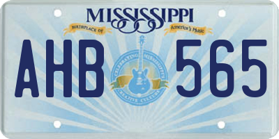 MS license plate AHB565