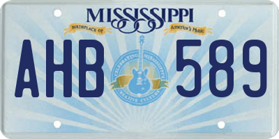 MS license plate AHB589