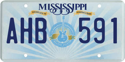 MS license plate AHB591