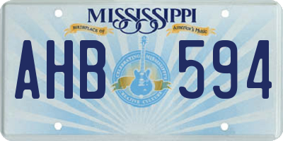 MS license plate AHB594