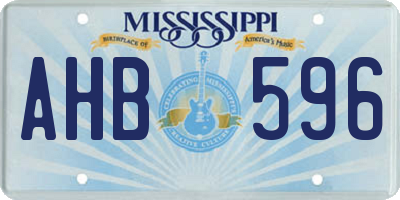 MS license plate AHB596