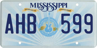 MS license plate AHB599
