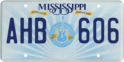 MS license plate AHB606
