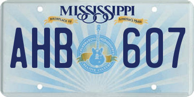 MS license plate AHB607