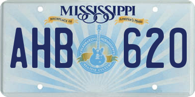 MS license plate AHB620