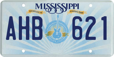 MS license plate AHB621