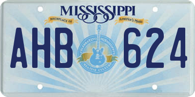 MS license plate AHB624