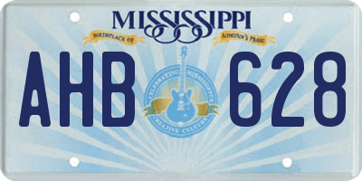 MS license plate AHB628
