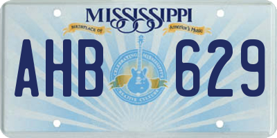 MS license plate AHB629