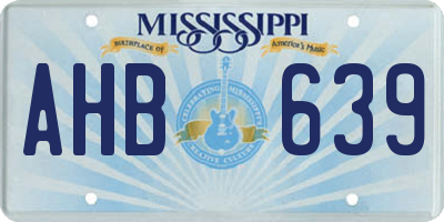 MS license plate AHB639