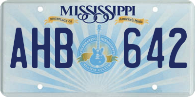 MS license plate AHB642