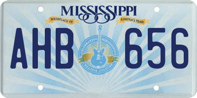 MS license plate AHB656