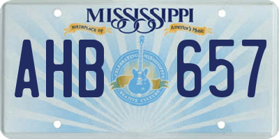 MS license plate AHB657