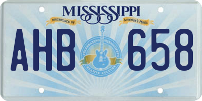 MS license plate AHB658