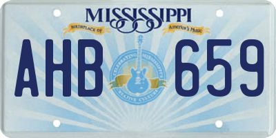 MS license plate AHB659