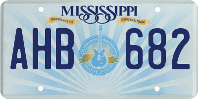 MS license plate AHB682