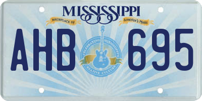 MS license plate AHB695