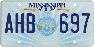 MS license plate AHB697