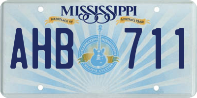 MS license plate AHB711