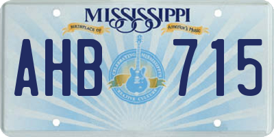 MS license plate AHB715