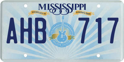 MS license plate AHB717