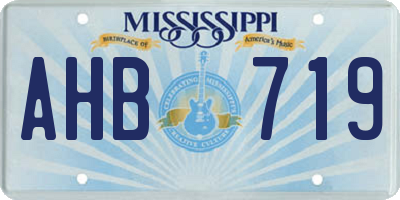 MS license plate AHB719