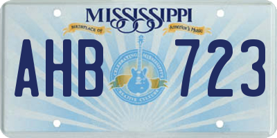MS license plate AHB723