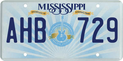 MS license plate AHB729