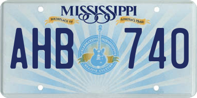 MS license plate AHB740