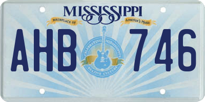 MS license plate AHB746