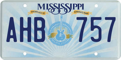 MS license plate AHB757
