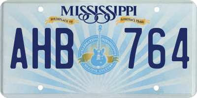 MS license plate AHB764