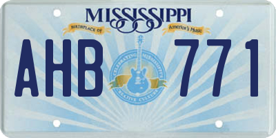 MS license plate AHB771