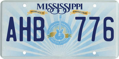 MS license plate AHB776