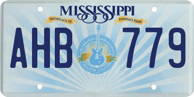 MS license plate AHB779