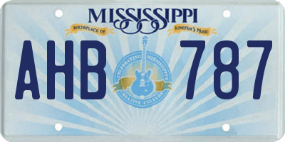 MS license plate AHB787