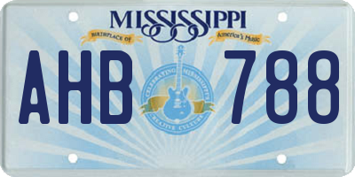 MS license plate AHB788
