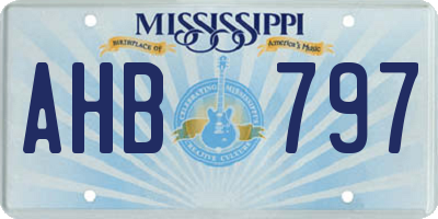 MS license plate AHB797