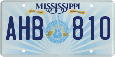MS license plate AHB810
