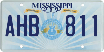 MS license plate AHB811