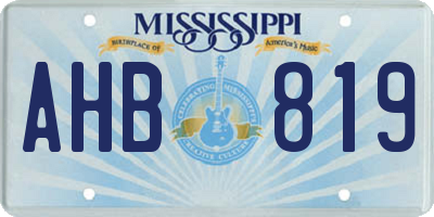 MS license plate AHB819