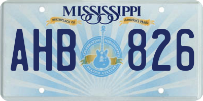 MS license plate AHB826
