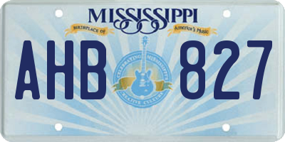 MS license plate AHB827