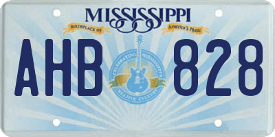 MS license plate AHB828