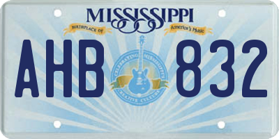 MS license plate AHB832
